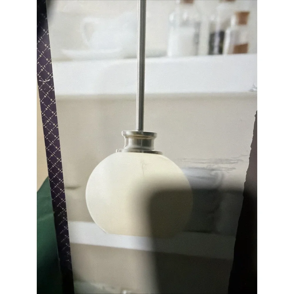allen‎ + roth 1 - Light Transitional Globe Mini Pendant Light Brushed Nickel